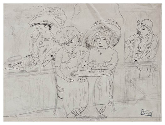 Jules Pascin Au cafe (Les deux lesbiennes) 1906